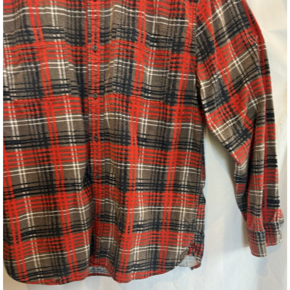 Vintage Y2K Converse Mens Grunge Plaid Flannel Shirt Size L Skater Rugged FLAW - Picture 5 of 11